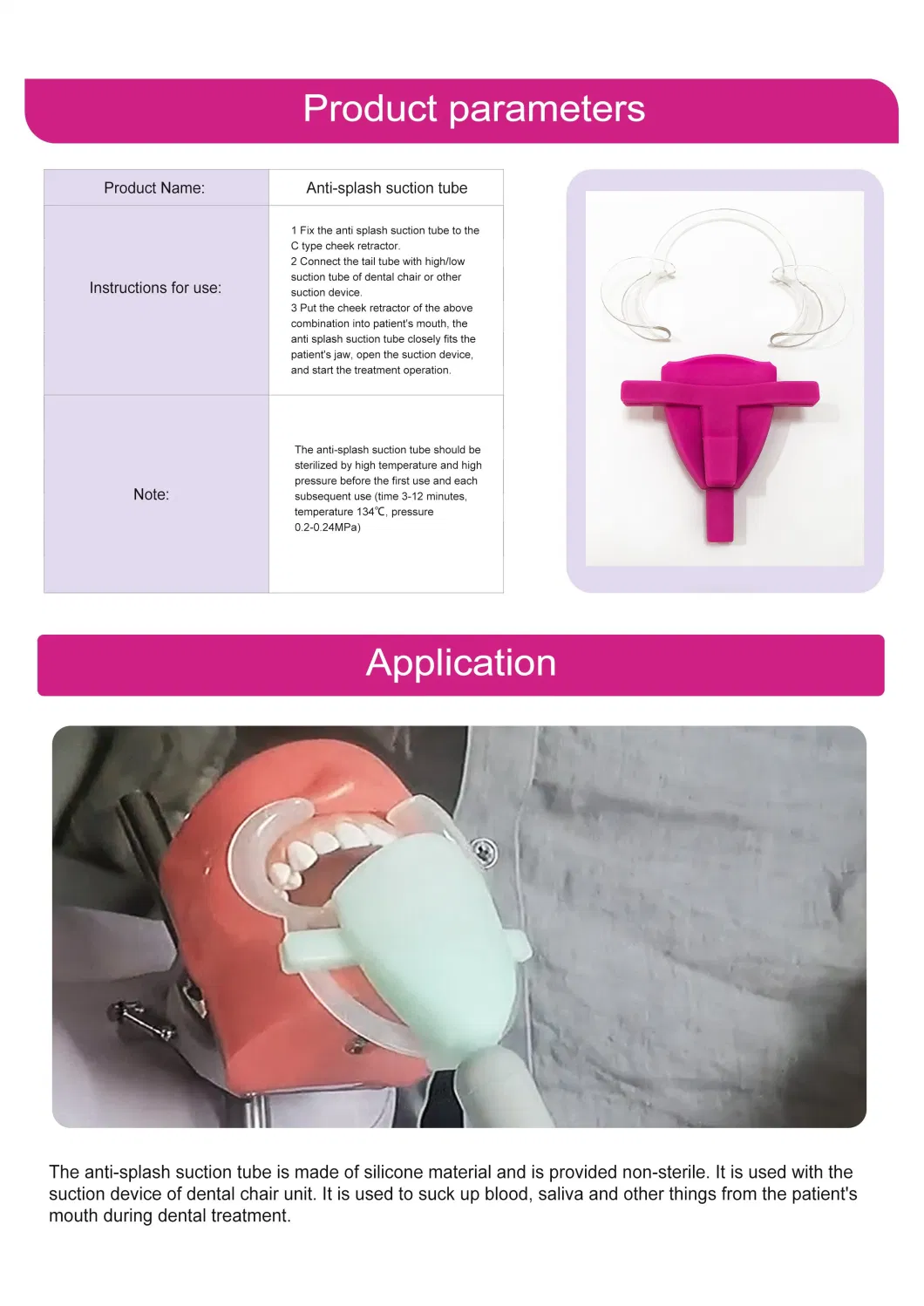Anti-Splash Suction Tube Protect Doctors and Patients